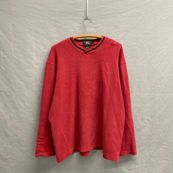 Large / Vintage RRL Ralph Lauren Heavy Cotton Red Long Sleeved Shirt