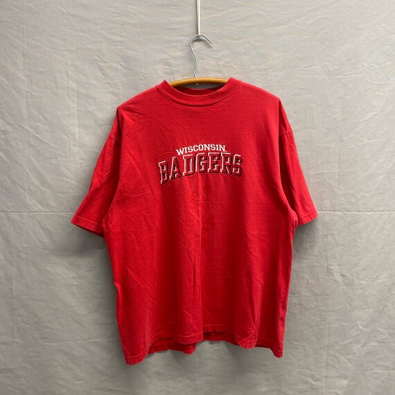 Large / 1990s Wisconsin Badgers College Red Embro… - image 2