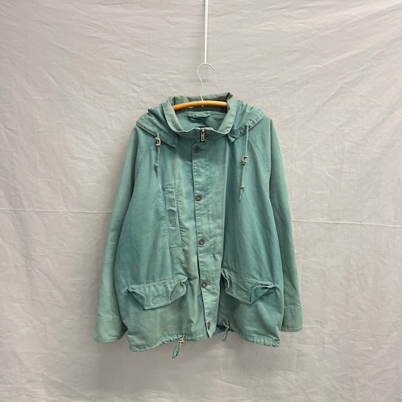 Large / 1990s GAP Olive Green Faded Heavy Canvas Cotton Anorak 