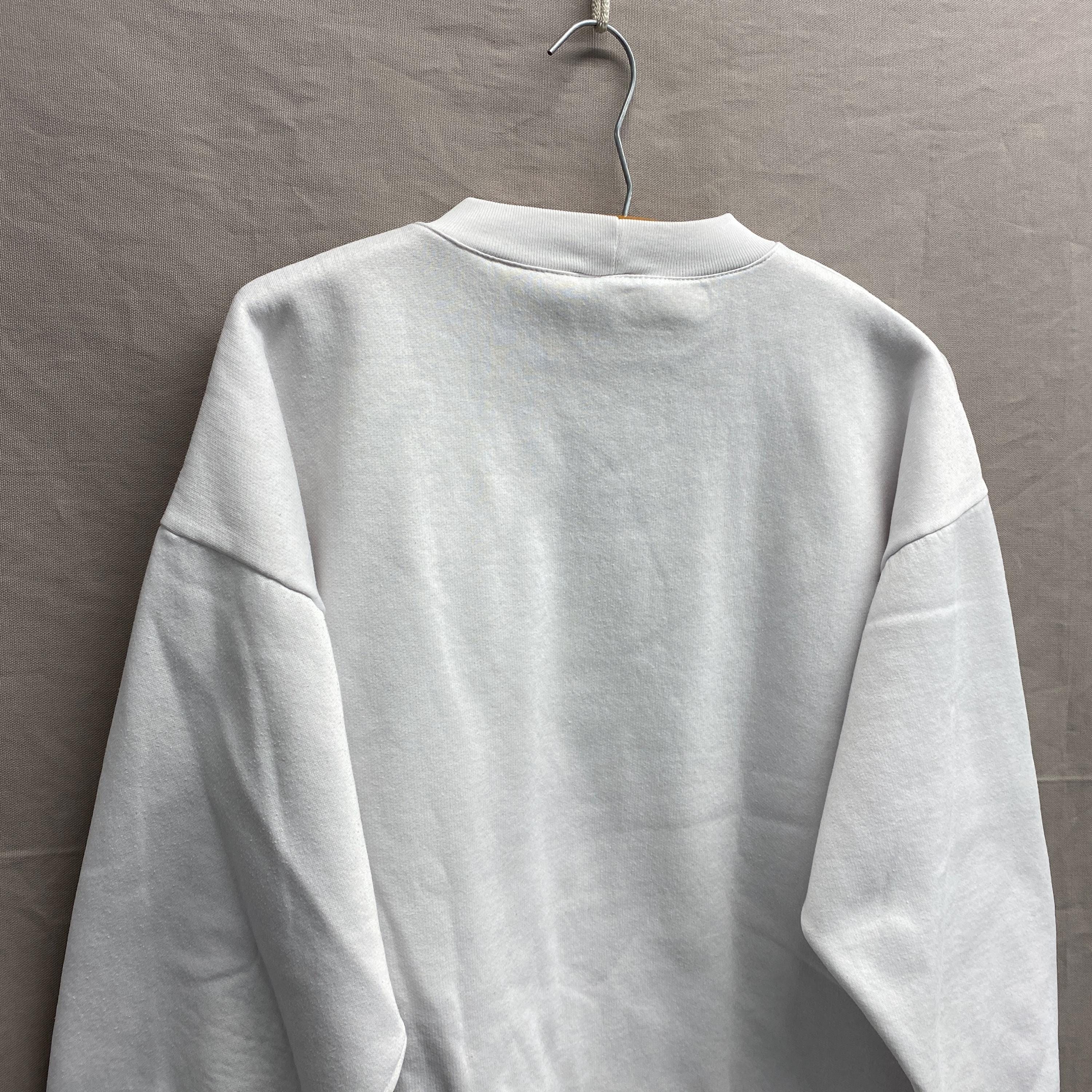 Large / 1990s San Francisco, CA White Crewneck Sweatshirt USA Made 