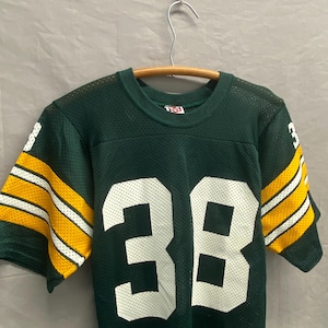 Small / 1960s Green/Yellow #38 Mesh Jersey Shirt USA Made