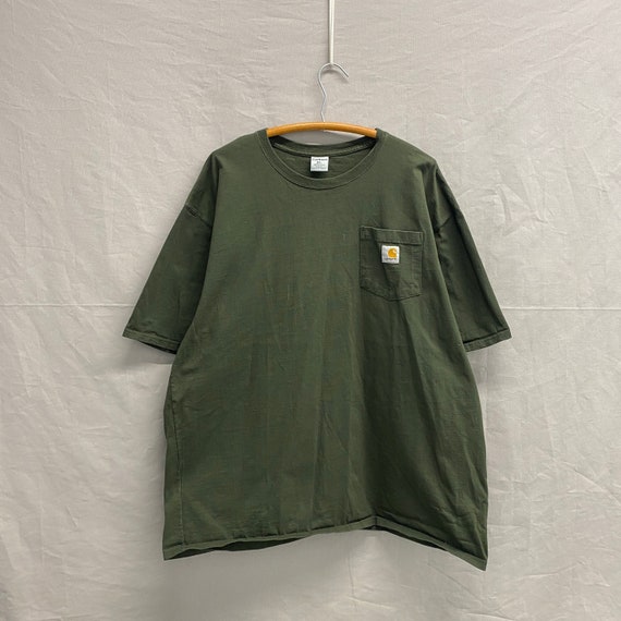 X-Large / Vintage Carhartt Forest Green Plain Poc… - image 2