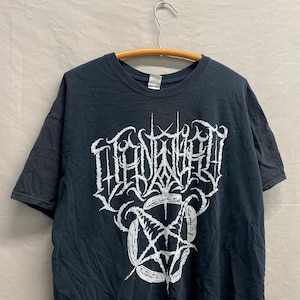 X-Large / Vintage Thrashed Metal Black Concert T Shirt