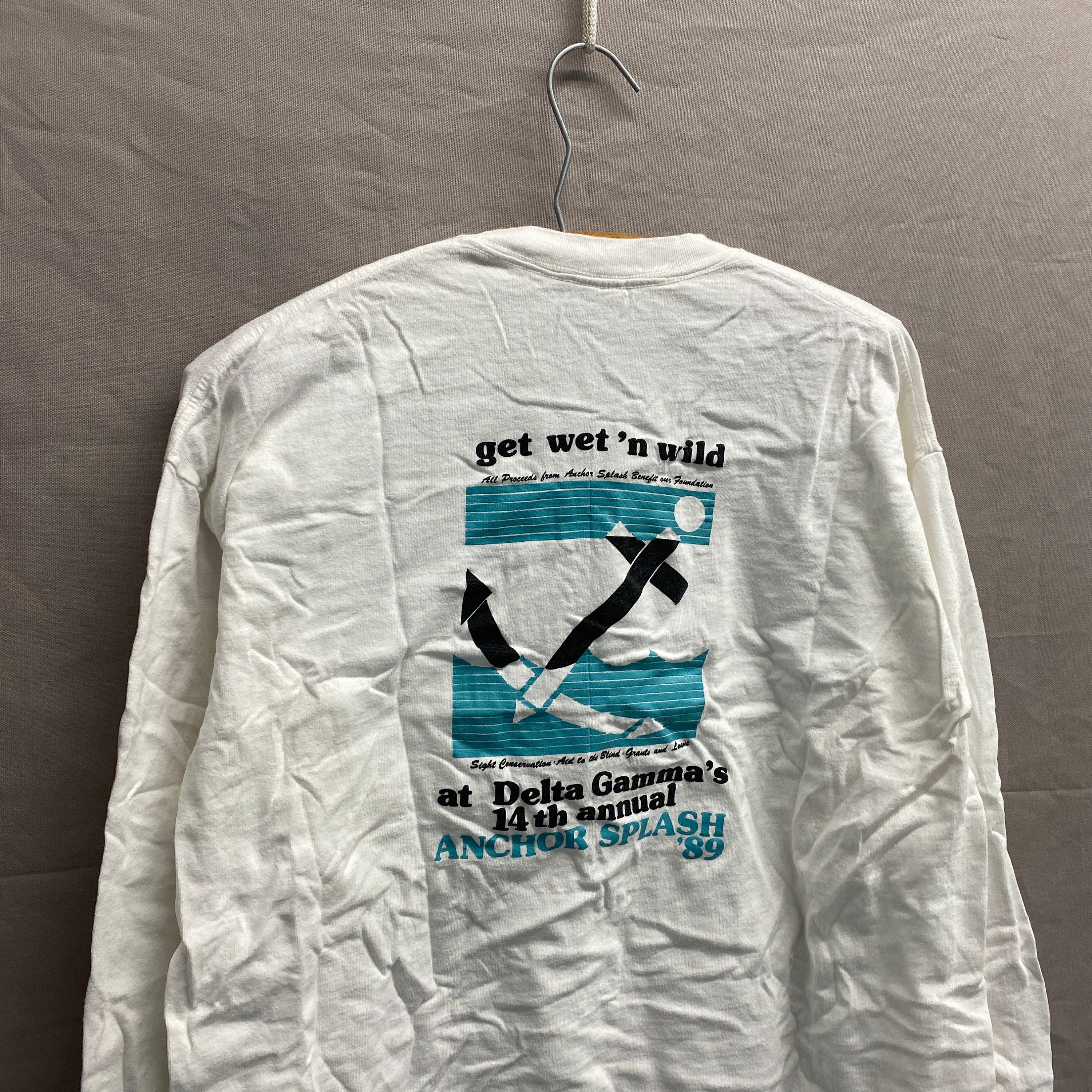 Medium 1989 Delta Gamma Anchor Splash 89' Wet'n Wild Long Sleeve