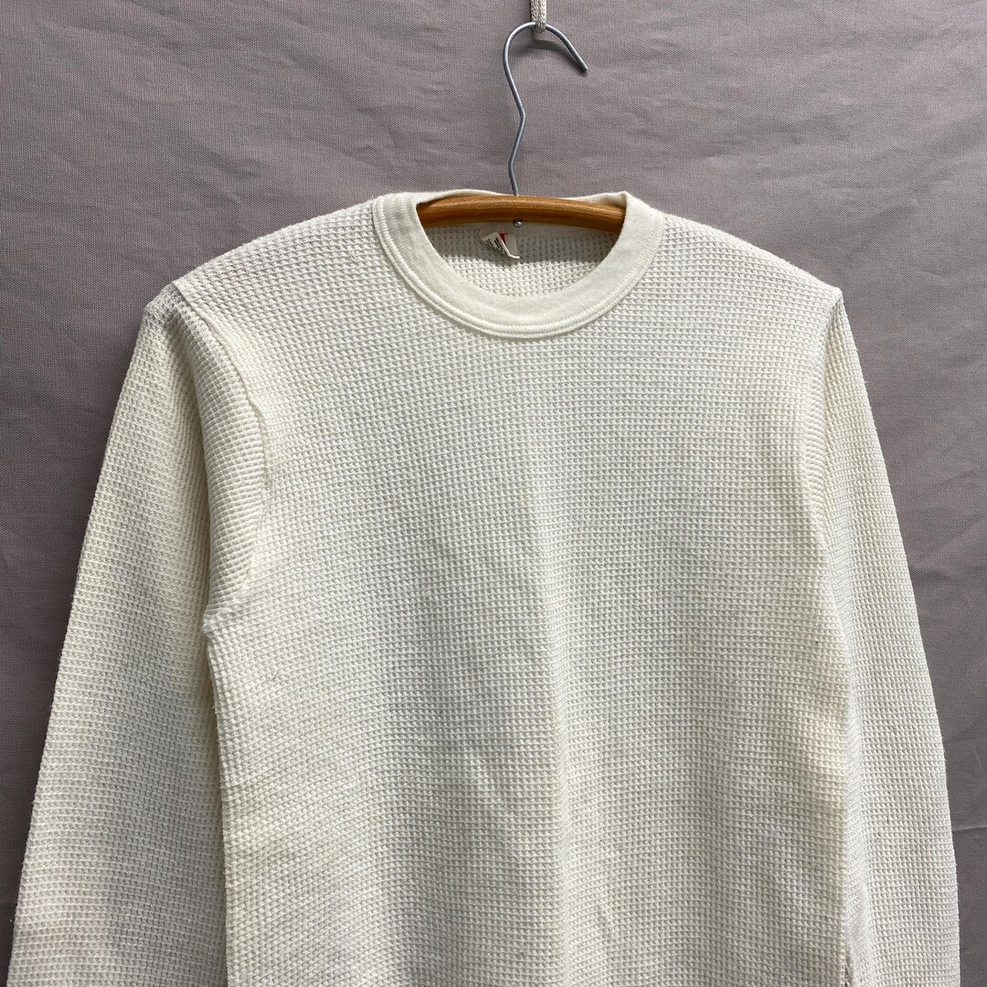 Waffle Knit Snap Thermal - White