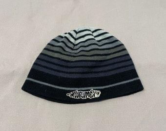 1990s/Y2K Sublime Band Original Merchandise Striped Skull Cap Beanie