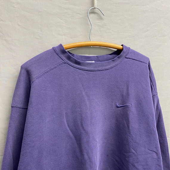 nike mini swoosh oversized sweatshirt purple