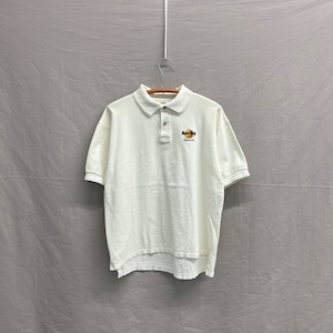 Large / 1990s Hard Rock Cafe Edmonton White Collared Polo Shirt
