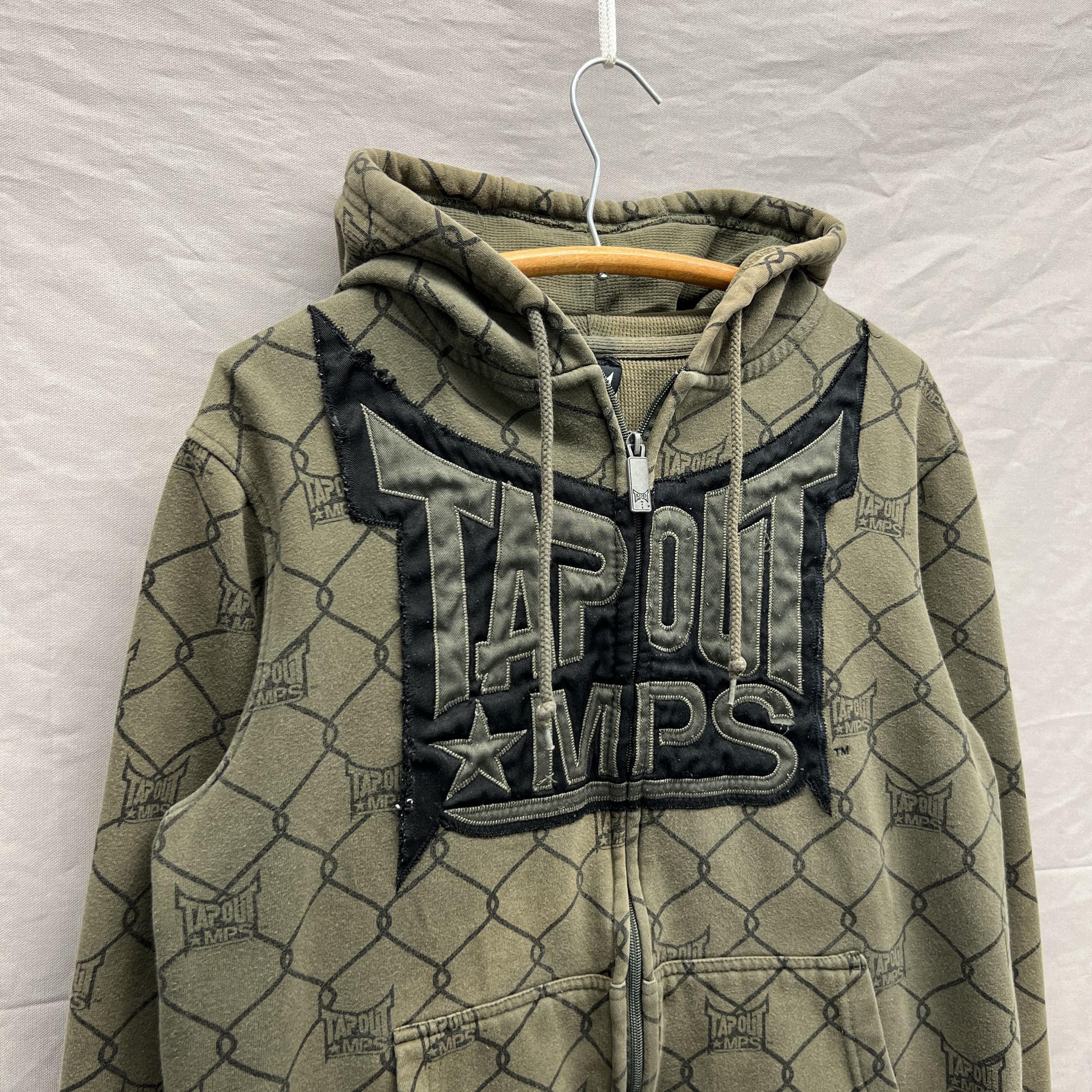 希少 TAPOUT zip hoodie ドクロ スカル ジップパーカー y2k Tapout 