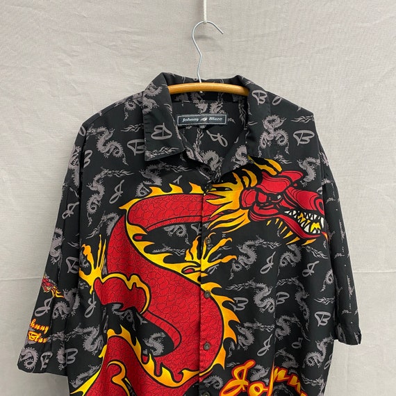 XX-Large / 1990s Johnny Blaze Punisher Dragon Fla… - image 3