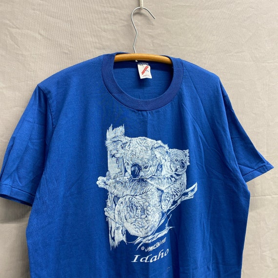 X-Large / 1980s Koalas Idaho Blue Animal T Shirt … - image 1
