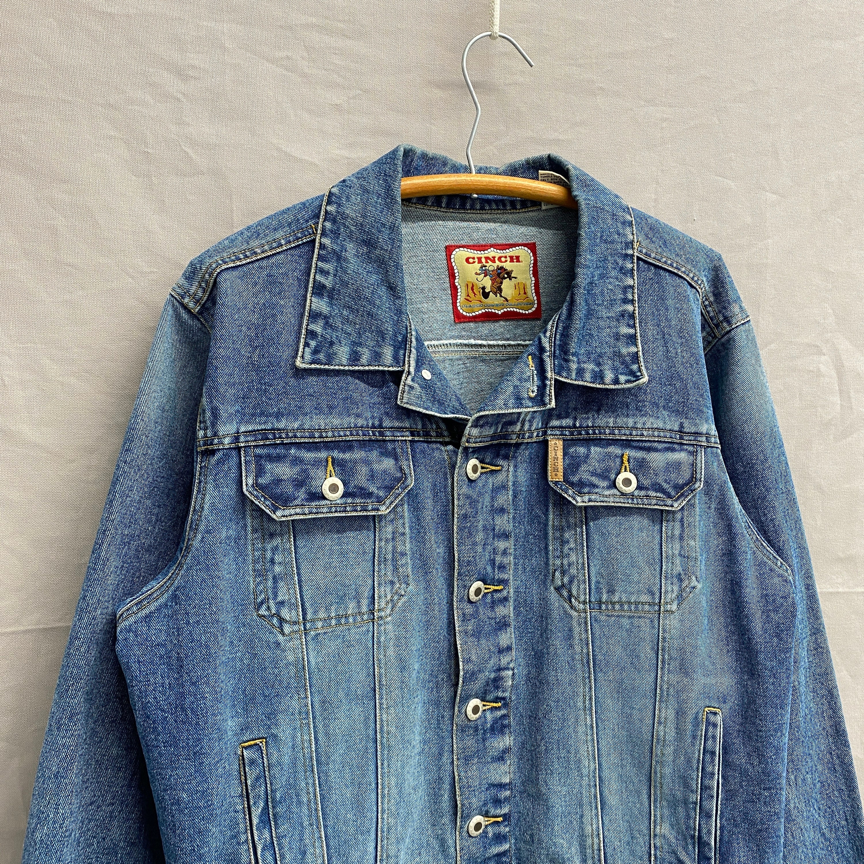 Medium / Vintage Cinch Denim Blue Rodeo Button-down Cowboy Western