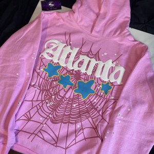 Sp5der Atlanta Hoodie Pink S *high Quality - Etsy