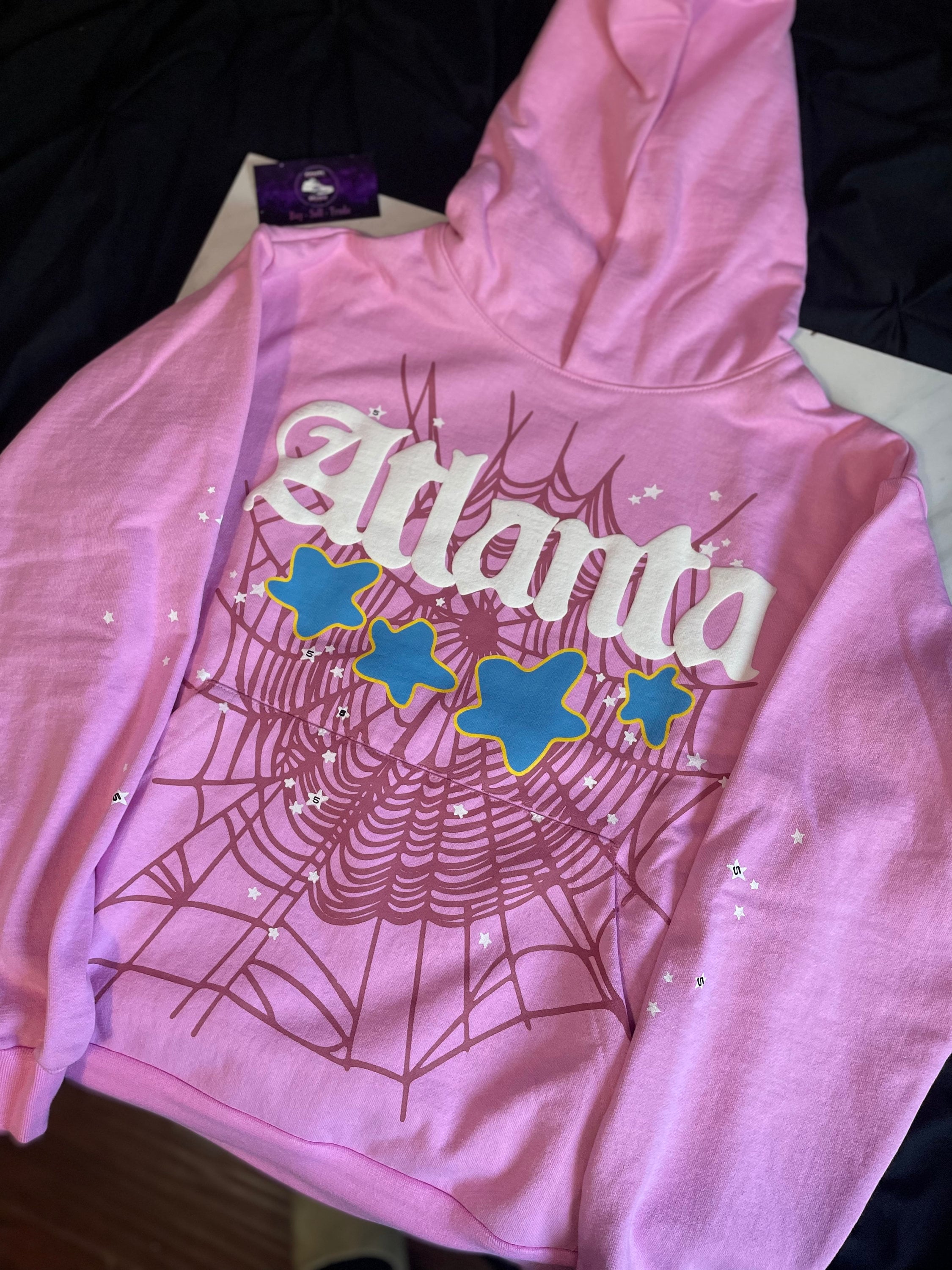 Sp5der Atlanta Hoodie Pink S *high Quality - Etsy