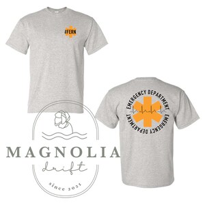 Camiseta del Departamento de Emergencias, Gris, Unisex, Manga Corta, Elija Título