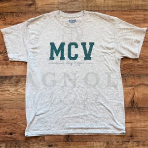 Miracle College T-shirt met korte mouwen, optionele kraag personalisatie, asgrijs Gildan uniseks SS, MCV
