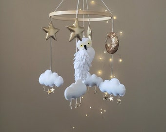 Wizard baby mobile, harry baby mobile,magical mobile,snow owl,clouds,moon,baby mobile,nursery harry