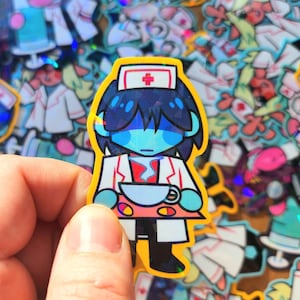 Deltarune Chapter 2 TLC Outfit Holographic Vinyl Stickers