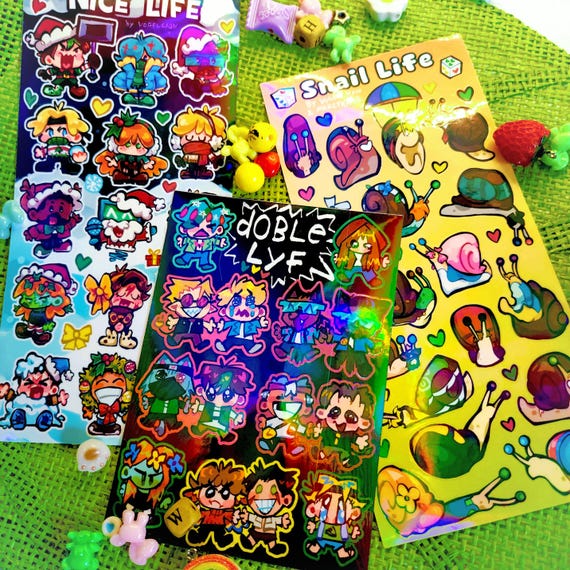 Life Series SMP Holographic Vinyl Sticker Sheets || Wild Life, Double Life & Nice Life