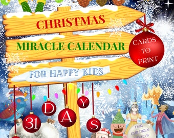 Christmas Kids Calandar Child friendly present surprise educationally valuable DIY Advent calendar Printable Advent Calendar