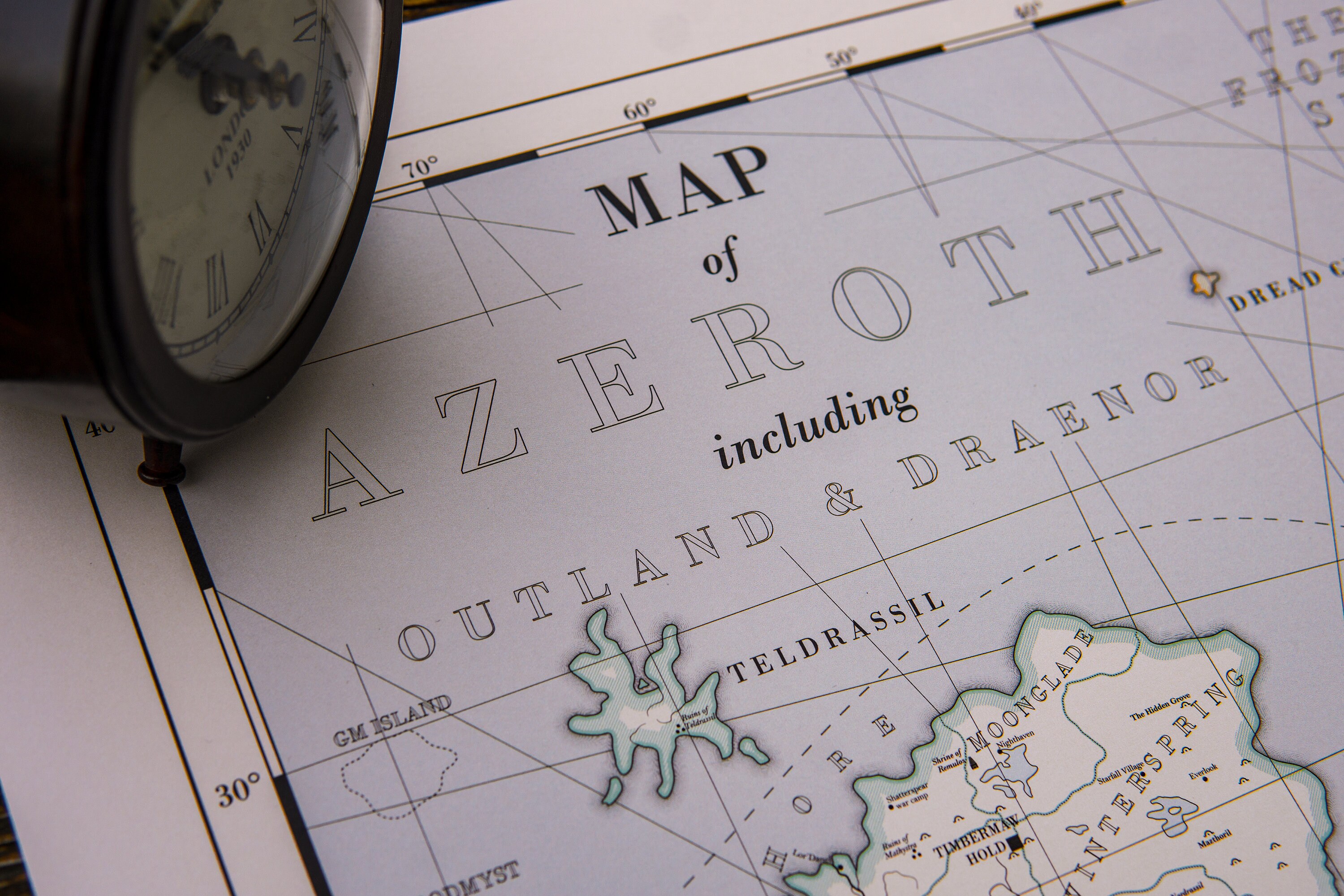 Azeroth World of Warcraft Vintage Map Poster - Etsy Australia