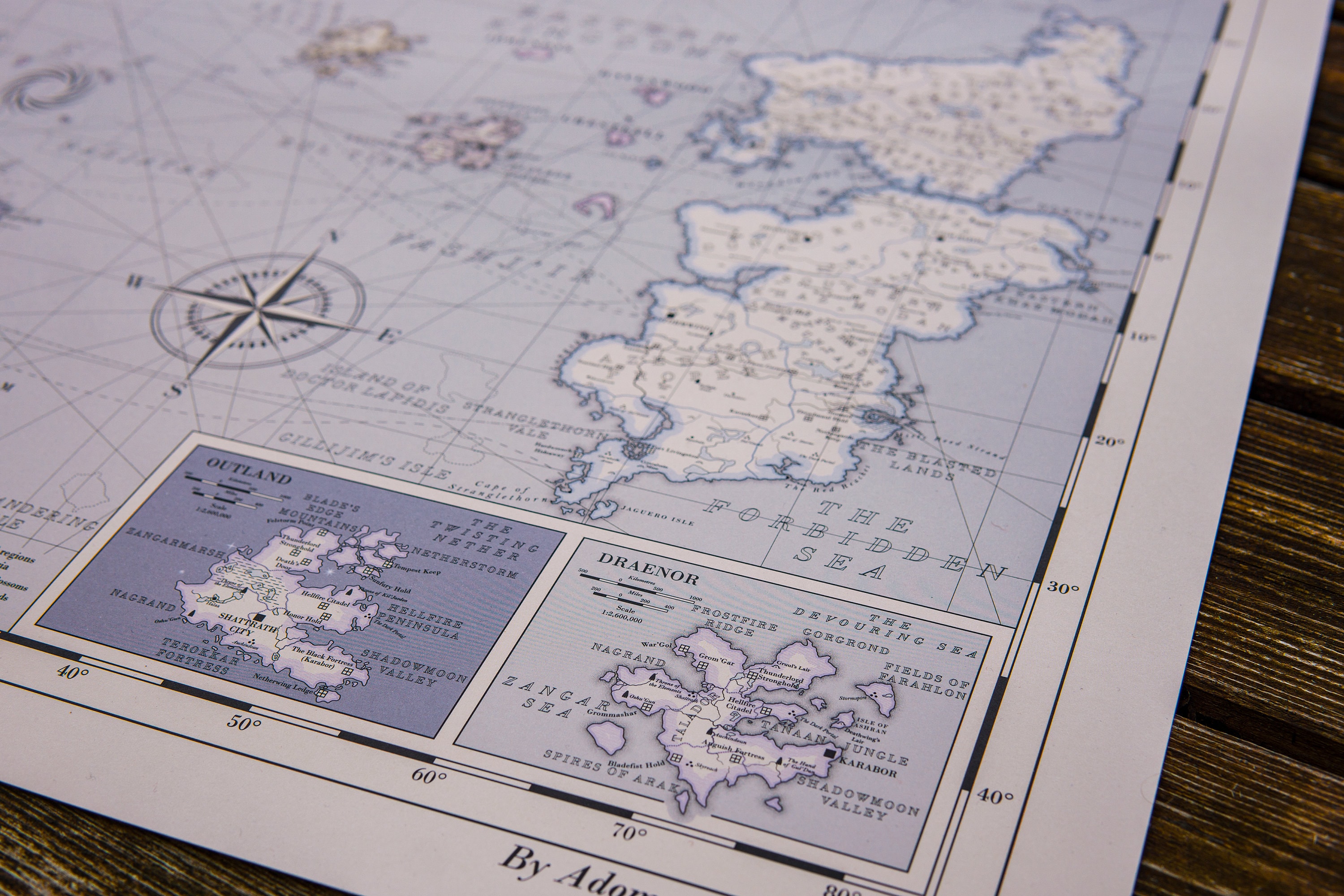 Azeroth World of Warcraft Vintage Map Poster - Etsy Australia