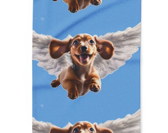 Dachshund dog Arctic Fleece Blanket Dachshund puppy angel