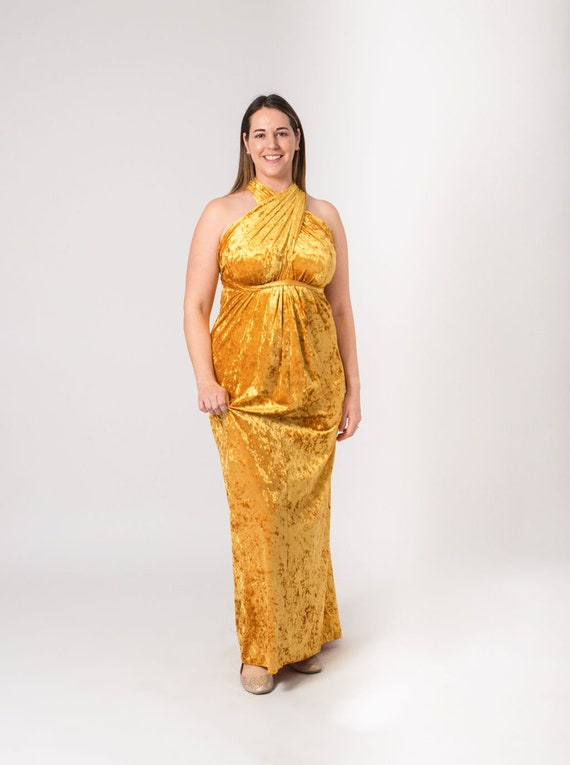 mustard yellow velvet wrap dress Velvet Mustard Wrap Dress