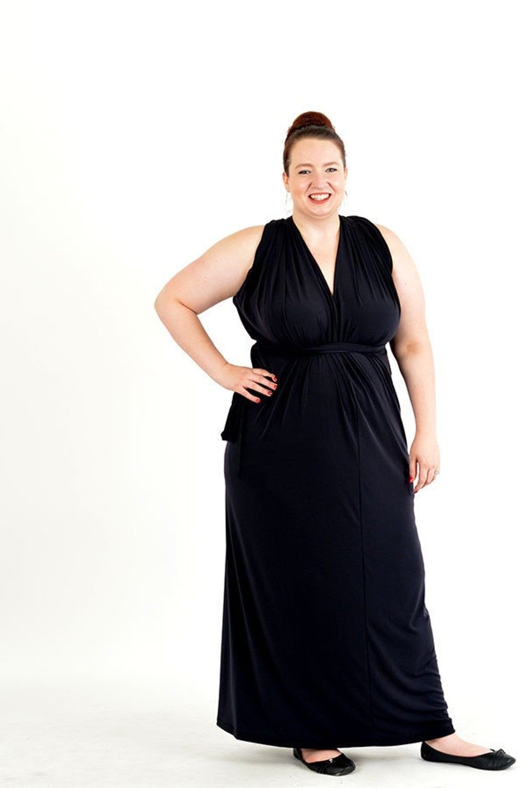 Dark Charcoal Wrap Dress Etsy