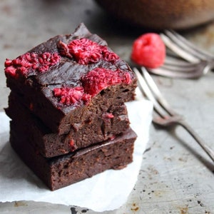 KETO Organic Raspberry Brownie Boosted with Collagen and MCT Oil Low Carb, Sugar Free, Gluten Free, Diabetic, Ketogenic image 1