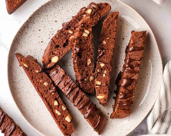 Keto Organic Holiday Biscotti -Low Carb chocolate and Almond Biscotti- Sugar Free Cranberry and Pistachio Biscotti - Diabetic - Gluten Free