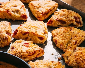 KETO Organic Sundry Tomatoes and Feta Scones - Low Carb Biscuits - Keto - Gluten Free, Diabetic, Ketogenic