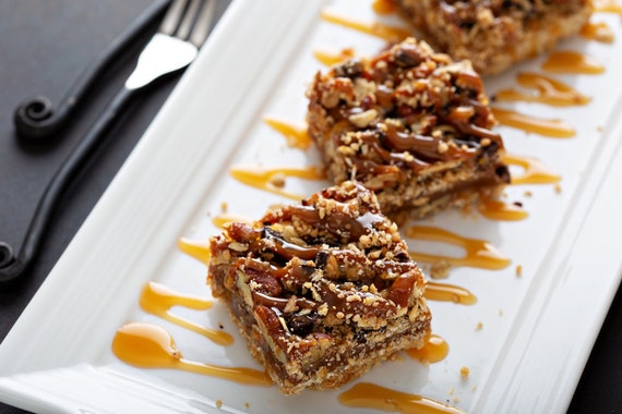 KETO Organic Crunchy Pecan  Bars Boosted with Collagen- Low Carb, Sugar Free, Gluten Free, Diabetic, Ketogenic