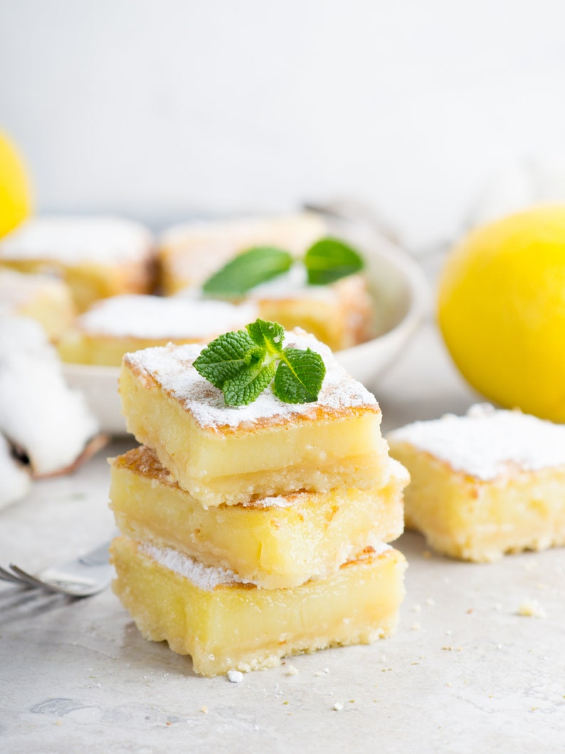 KETO Organic Lemon Bars Boosted with Collagen Low Carb, Sugar Free, Gluten Free, Diabetic, Ketogenic image 1