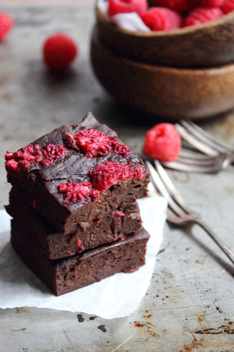 KETO Organic Raspberry Brownie Boosted with Collagen and MCT Oil Low Carb, Sugar Free, Gluten Free, Diabetic, Ketogenic image 1