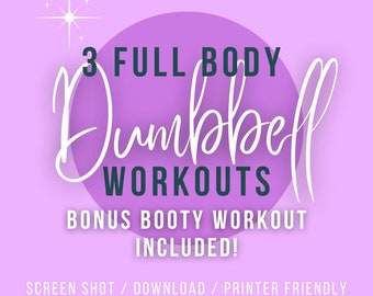 Entrenamiento de cuerpo completo con mancuernas, entrenamiento adicional de BOOTY gratis, en casa, rápido y fácil, principiante a intermedio, nueva mamá, embarazo, pérdida de peso