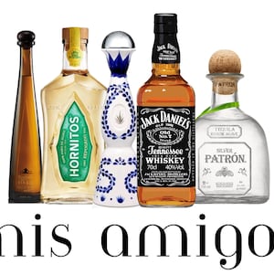bottiglia di liquore mis amigos file digitale png