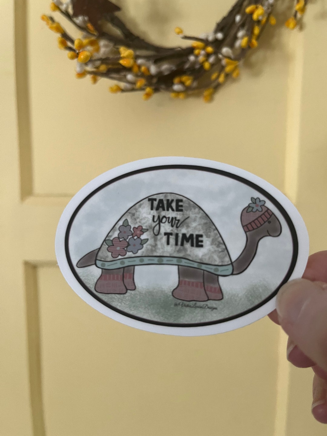 Take Your Time Turtle Sticker - Etsy