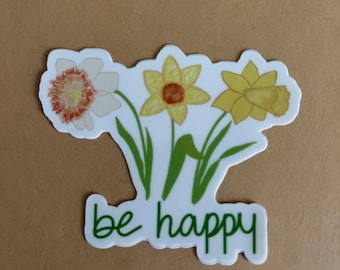 Daffodil Magnet Decoration Shabby Chic Country Vintage Decals Handmade X 1 