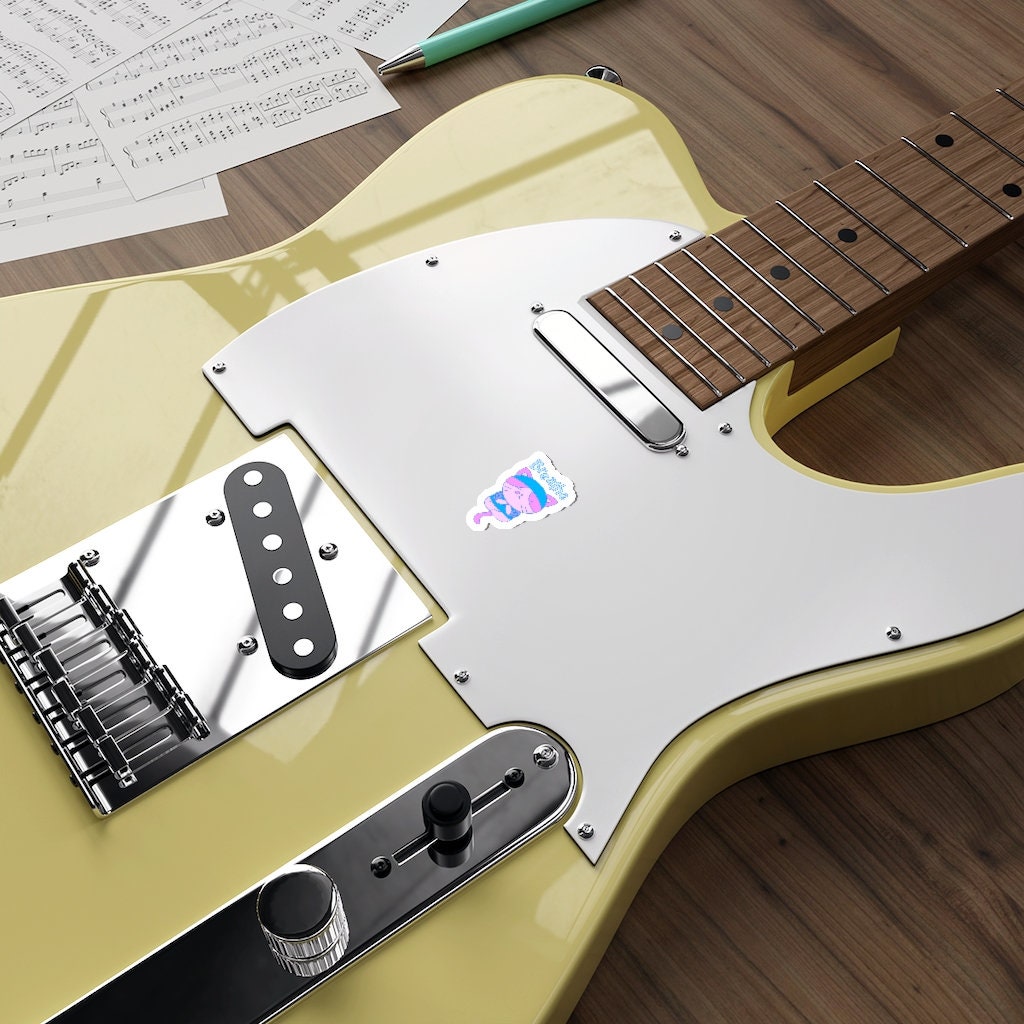 guitars Meditation Sticker Stickers for Laptops etc. notebooks DieCut