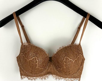 Victoria's Secret Sehr Sexy Demi BH • Florale Spitze, Bronze Gold, 34B