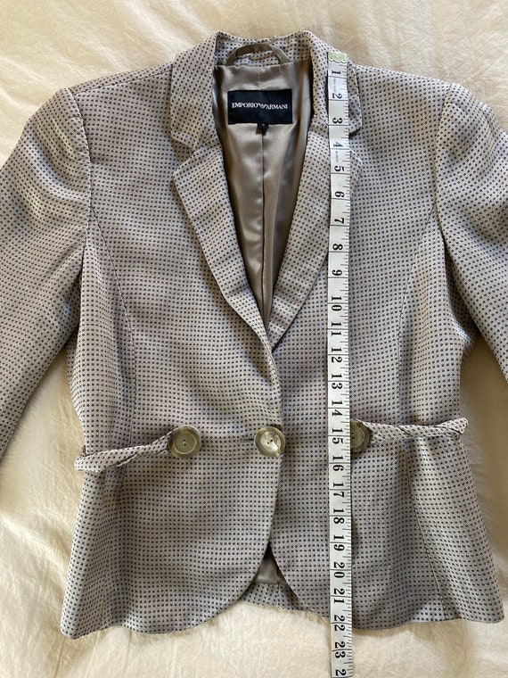 Vintage Emporio Armani Cropped Jacket in Soft Grey wi… - Gem