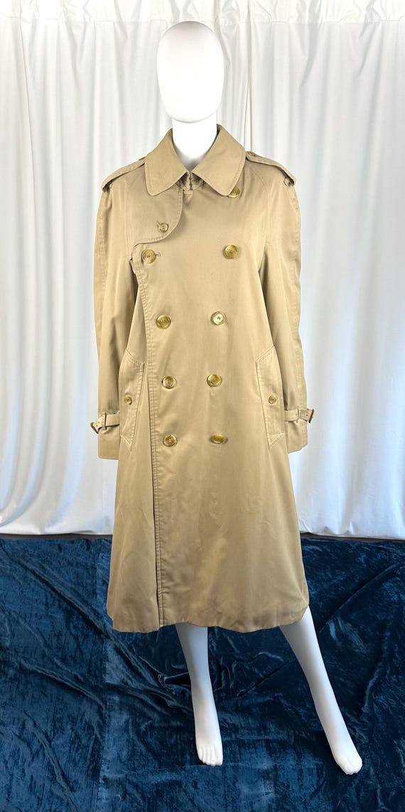 Vintage 1980's Burberrys Cotton Blend Trenchcoat in Tan