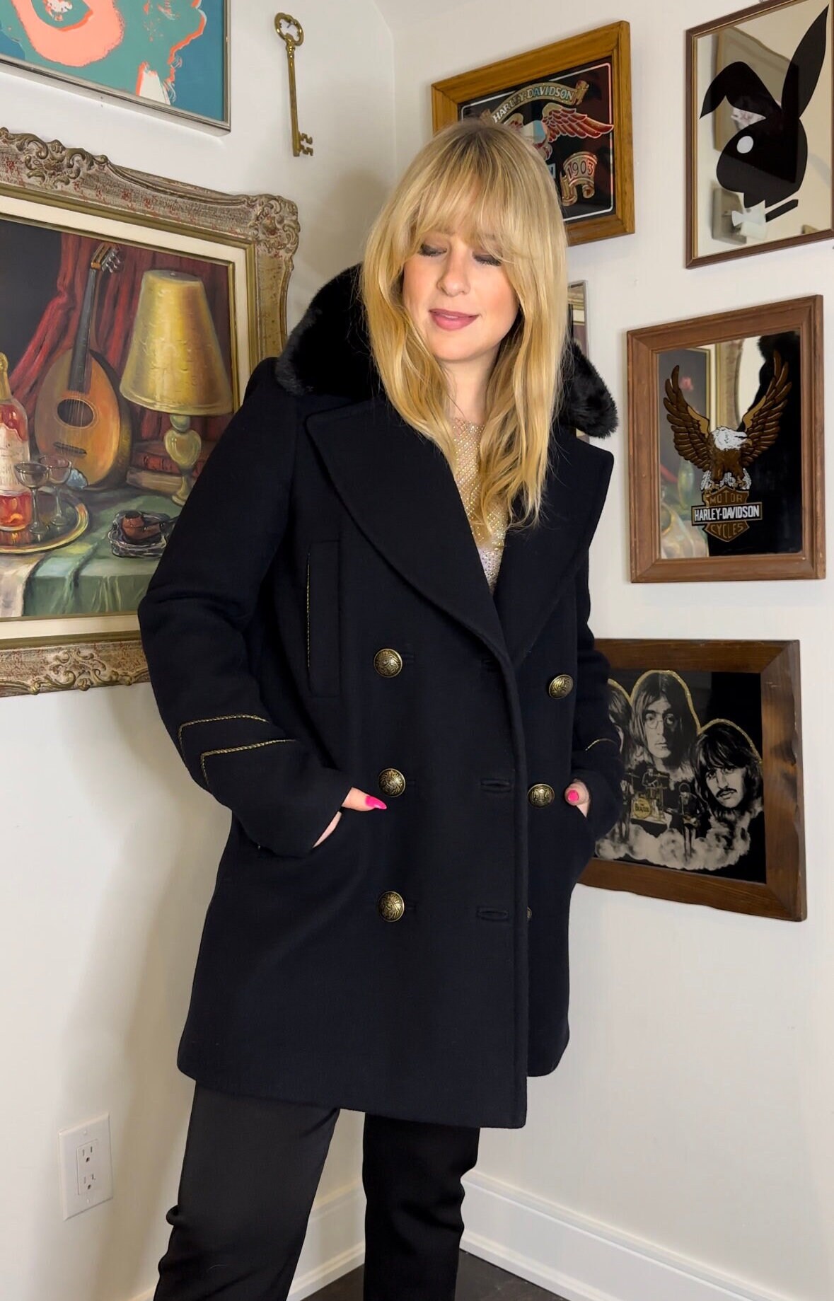Highlands Wool Peacoat Free People