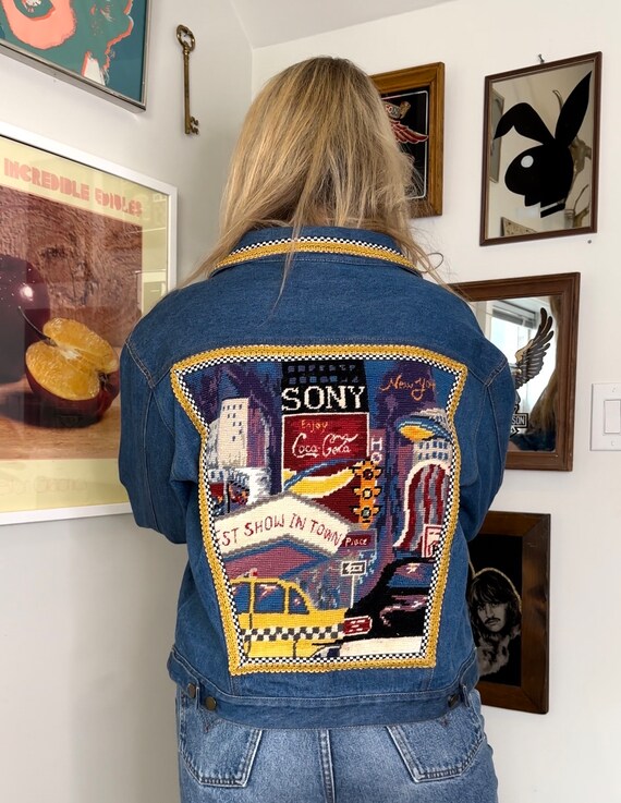 Vintage 80’s 90’s Kolorway Blue Denim Jean Jacket… - image 4