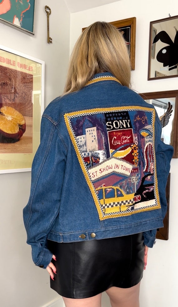 Vintage 80’s 90’s Kolorway Blue Denim Jean Jacket… - image 1