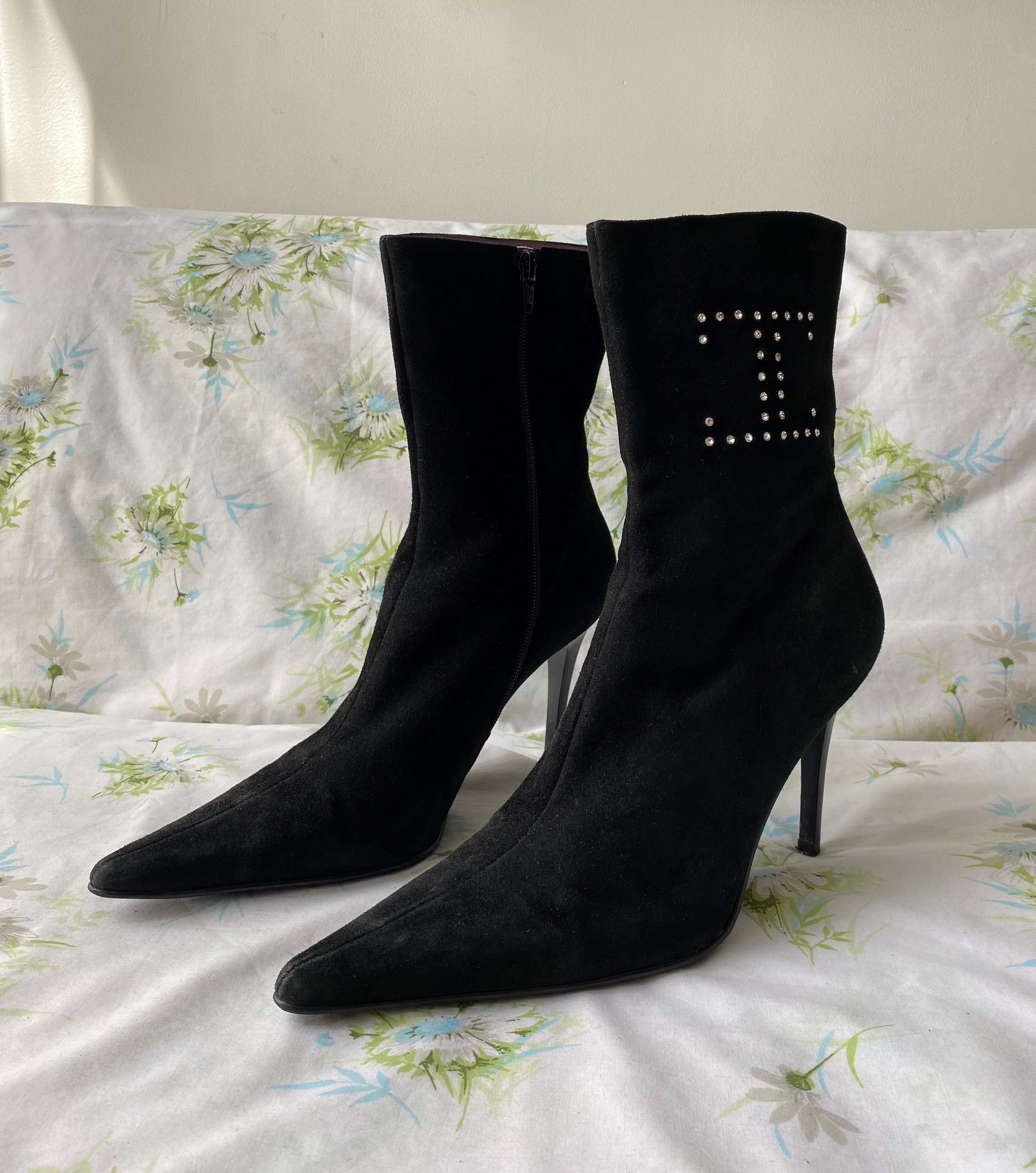 New look black stiletto ankle boots cheap
