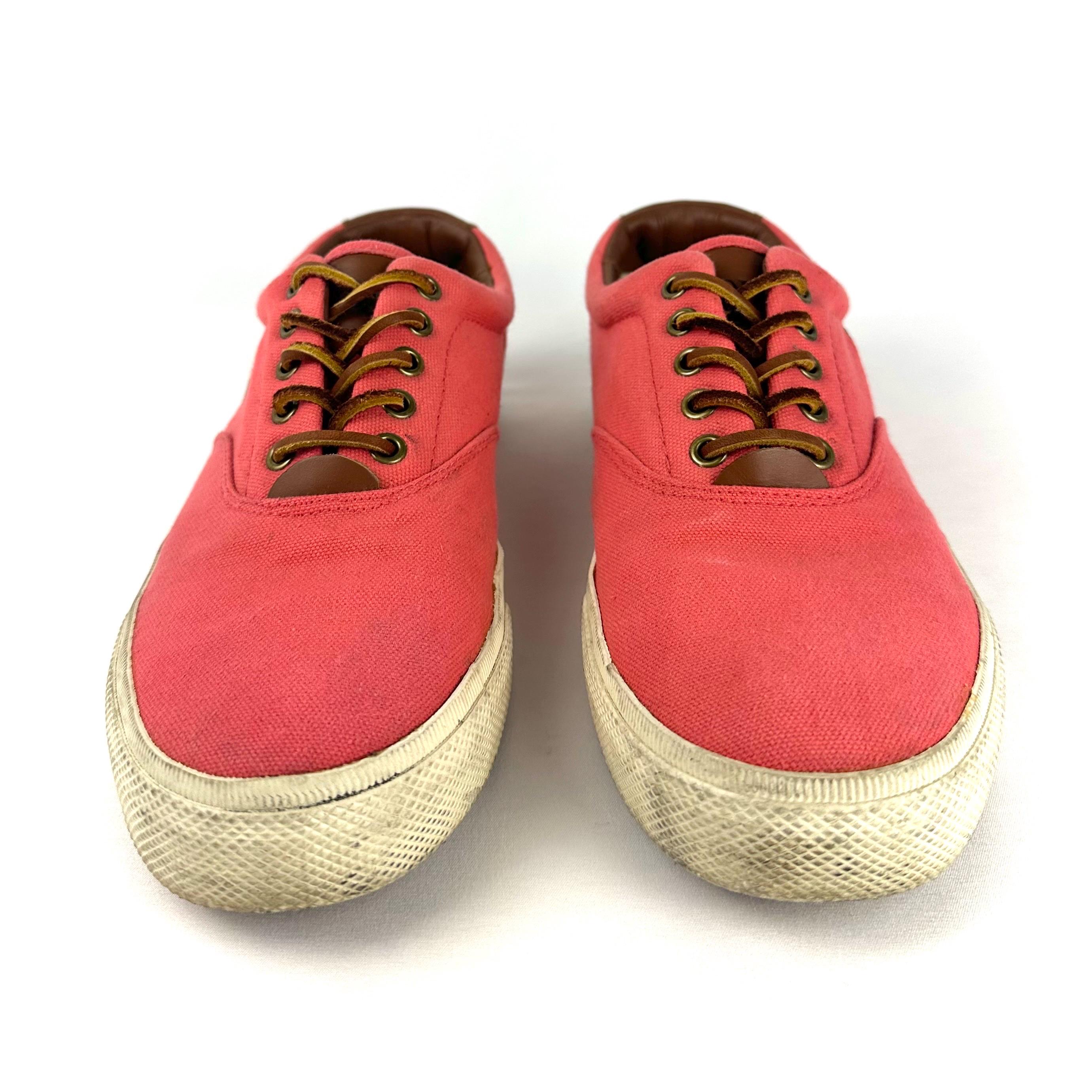 Vintage 90s Polo Ralph Lauren Canvas Sneakers • Men display picture 3