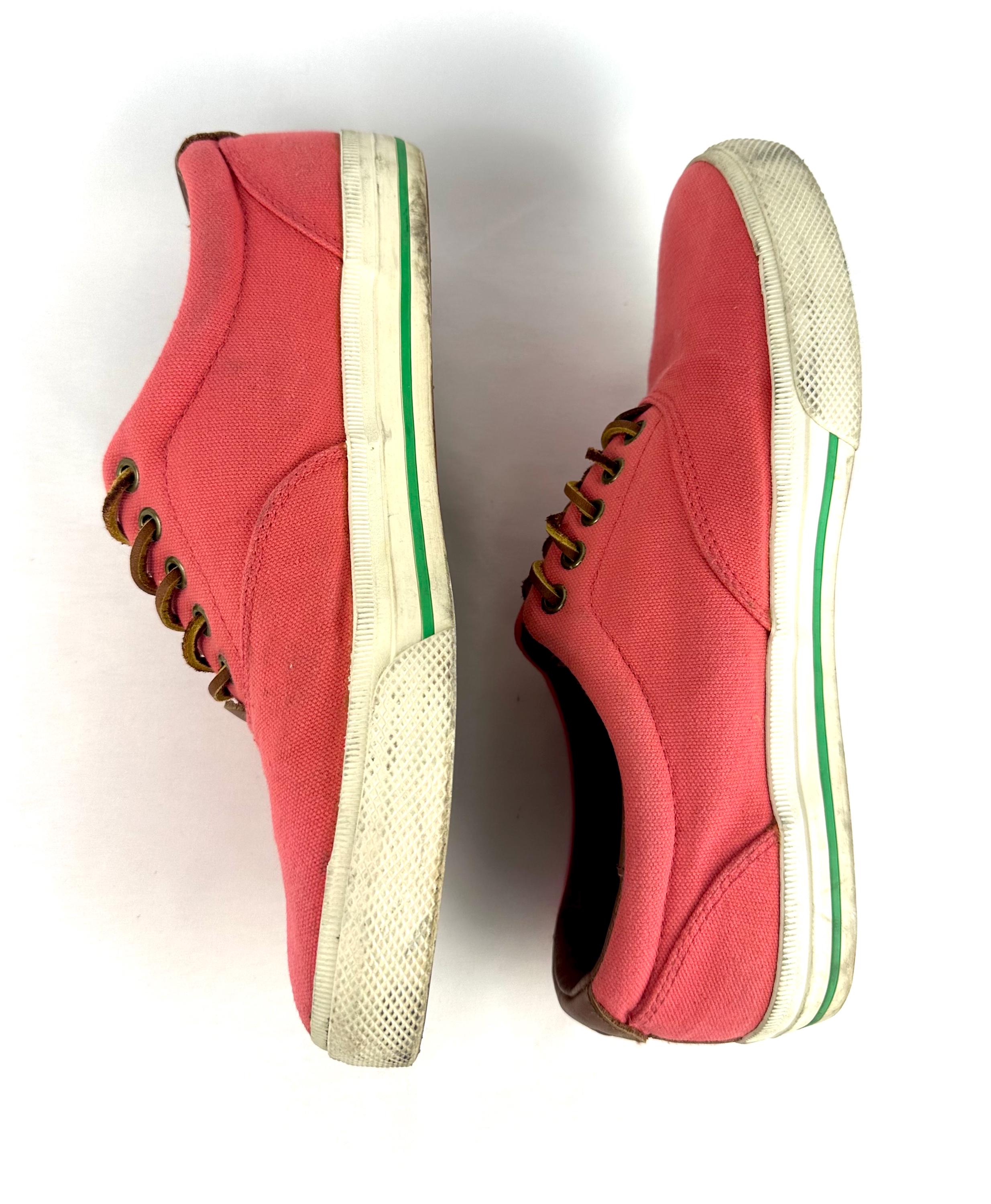 Vintage Never Worn! Polo Sport Ralph Lauren Orange Canvas Men’s Sneakers. 10.5 Polo Ralph Lauren Mens Thorton Lace-Up Canvas Sneakers Red  main image 2