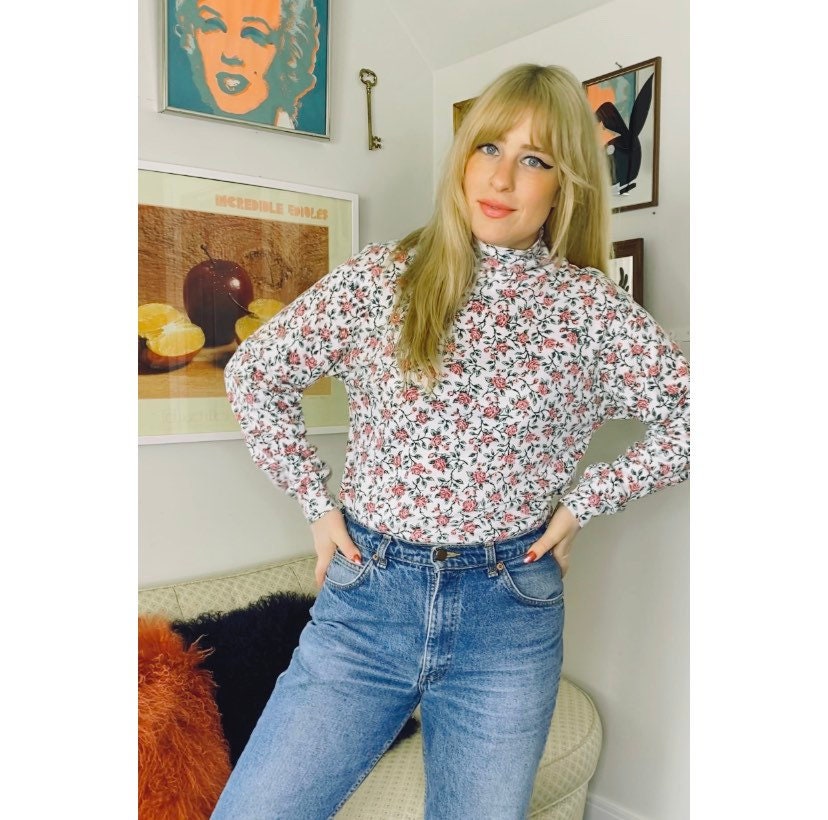 Floral Turtleneck - Etsy